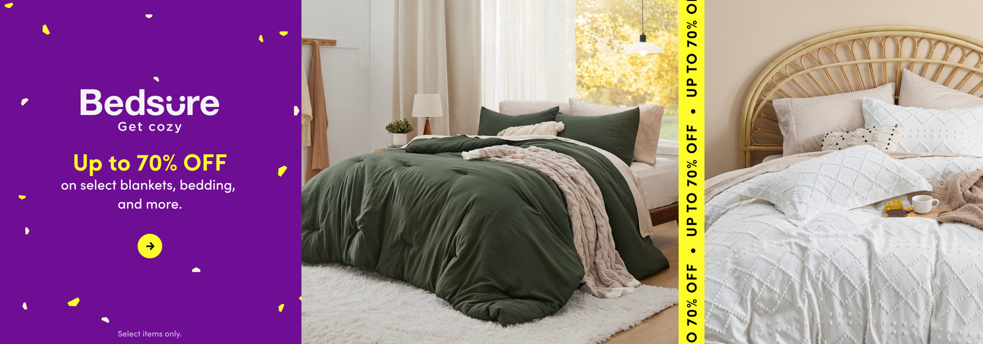 Bedsure Get cozy: Up to 70% off on select blankets, bedding, and more. Select items only.
