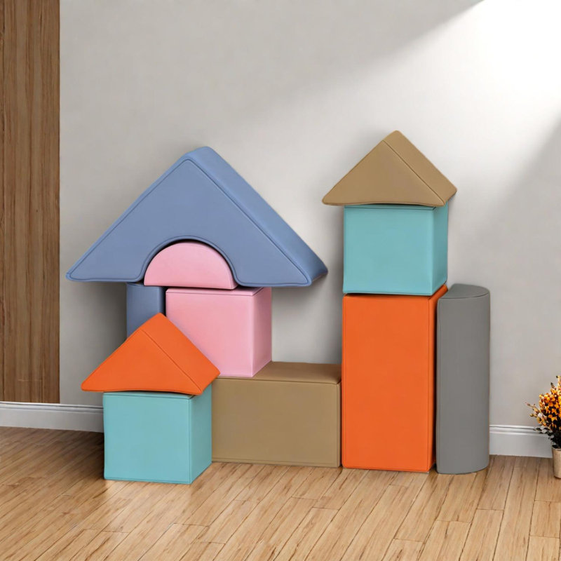 Ensemble de blocs de construction en mousse souple 11 pièces pour tout-petits, formes de jeu empilables pour l'apprentissage créatif et le jeu