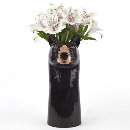 Flower Vase - O/S - Bear - Black Bear