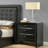 Black 2-Drawer Nightstand With Tray