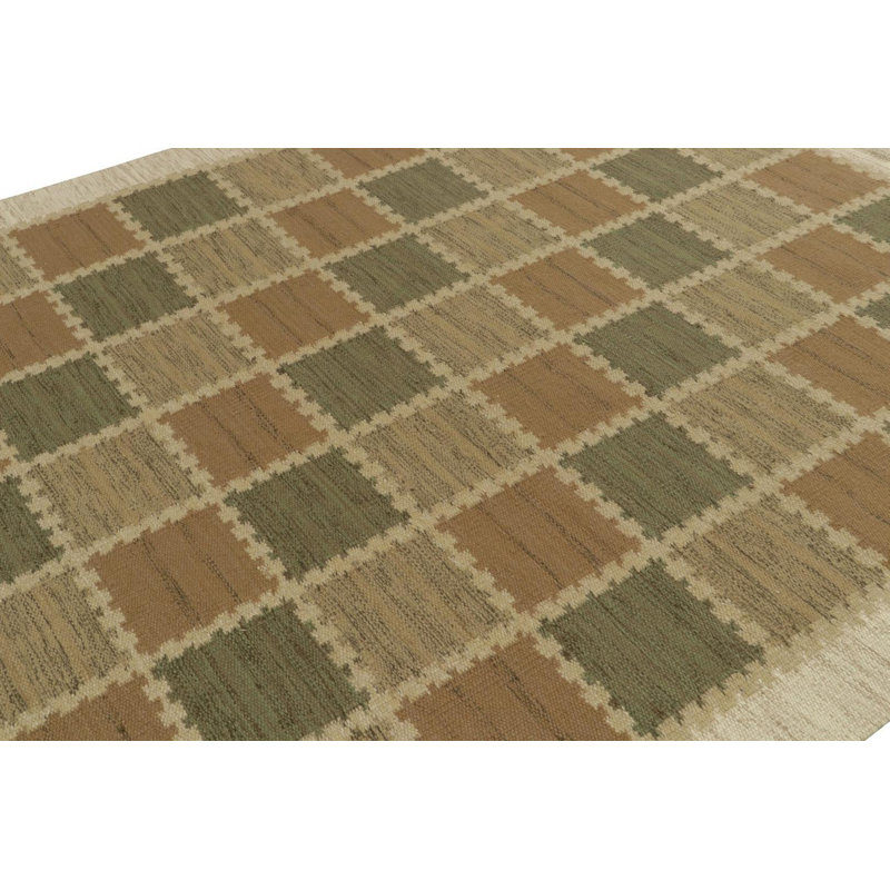 Scandinavian Wool Geometric Area Rug, Rectangle 8' x 10'