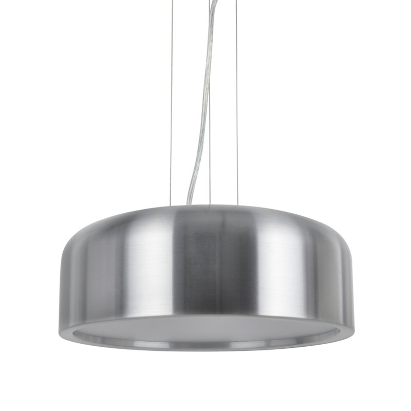 Luminaire suspendu tambour simple à 1 lumière Lowndesboro, Aluminium