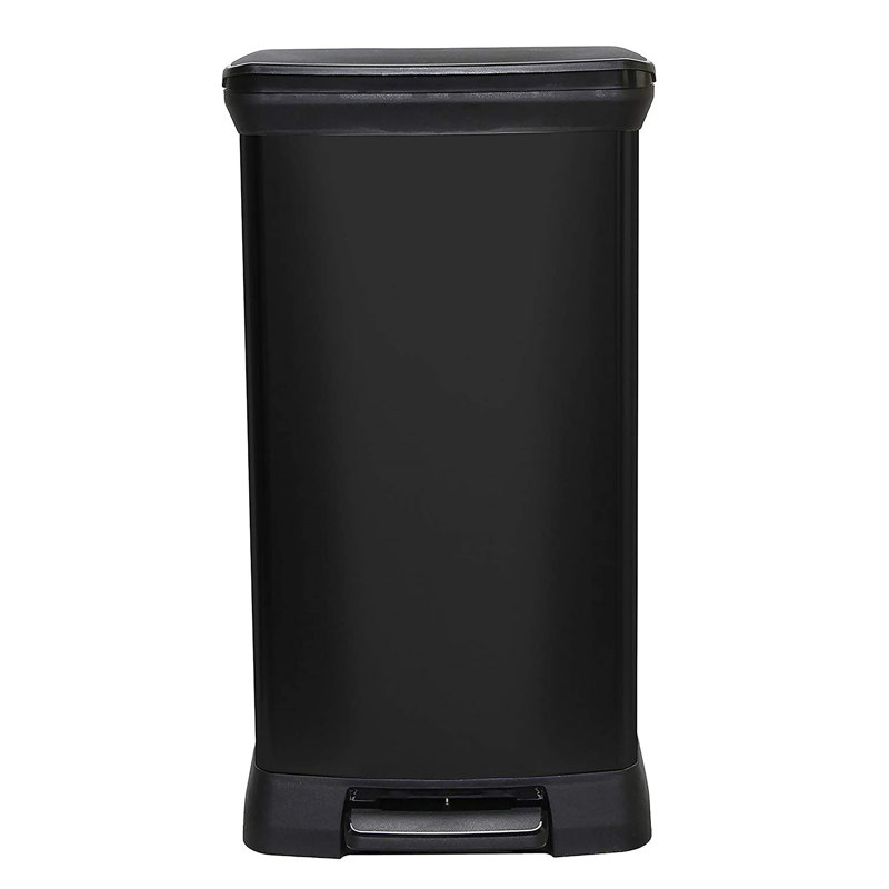 Cartney Plastic Kitchen Trash Can - 189.27L, Black