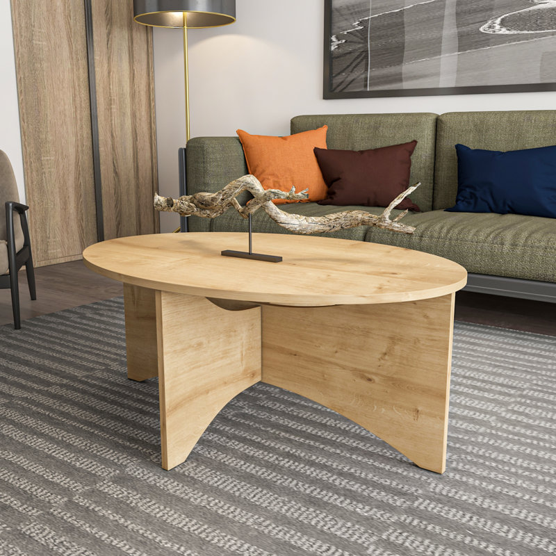 Solo 100 Cm Oval Coffee Table, Brown