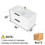 Meuble-lavabo mural moderne flottant de 36 pouces avec lavabo en céramique blanche et deux tiroirs, premier tiroir en U, rangement organisé, panneau multicouche pour une durabilité à long terme, assemblage simple-121071649-121071646