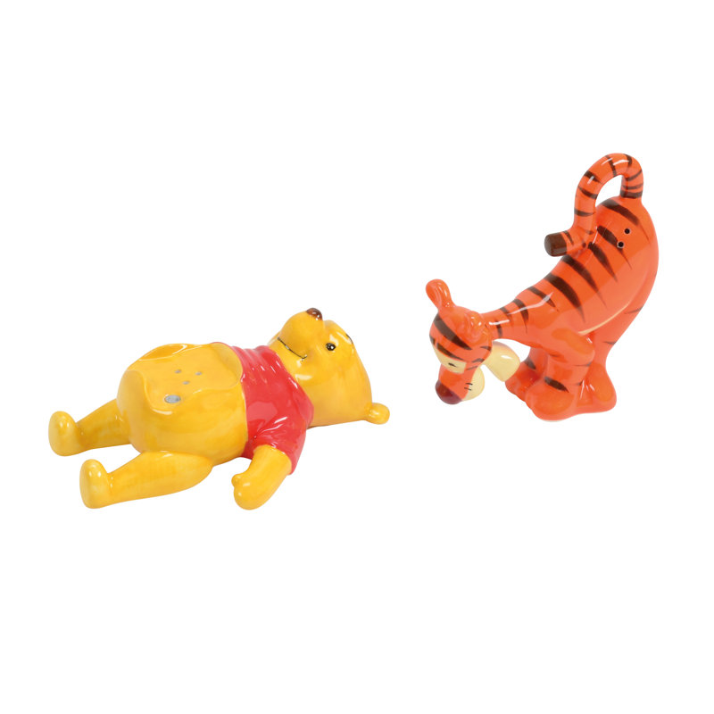 Ensemble de salière et poivrière 2 pièces 5 pièces 12,25 pouces Winnie l'ourson et le tigre Disney 56