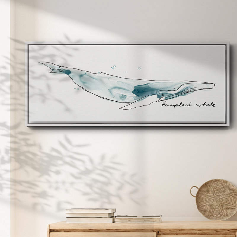 Baleine II - toile encadrée, H 20 po x l 50 po
