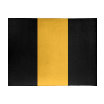 Tapis noir/doré tissé à plat Pittsburgh
