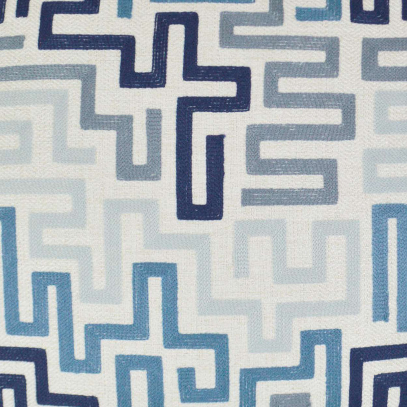 Labyrinth Pillow Cover & Insert, Square 24", Indigo
