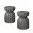 13" Modern Outdoor and Indoor Waterproof Coffee Table and Side Table Set, Durable MgO Cement Design, Suitable For Patio, Garden, Backyard and Living Room, 2PC-733763466