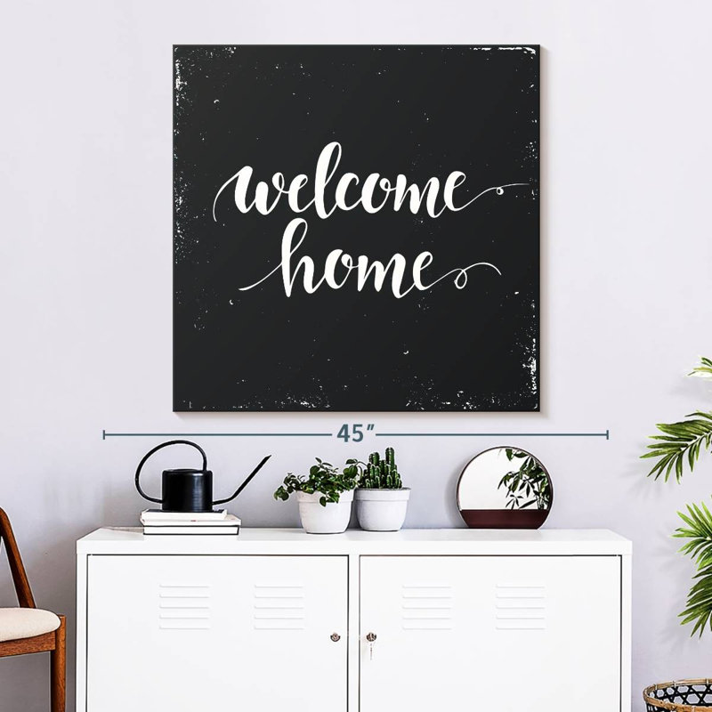 Plaque murale Khylige Welcome Home, H 33 po x l 33 po