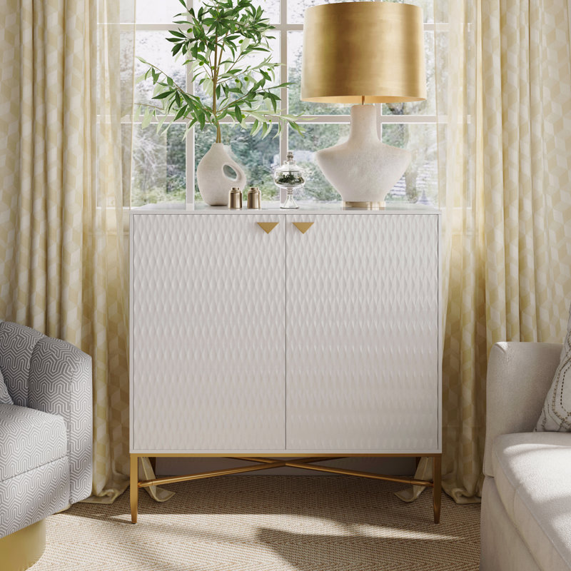 Letika 2 - Door Accent Cabinet Sideboard, White