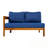 Outdoor Wodden Sofa Set with sturdy legs and soft cushion-1279706442