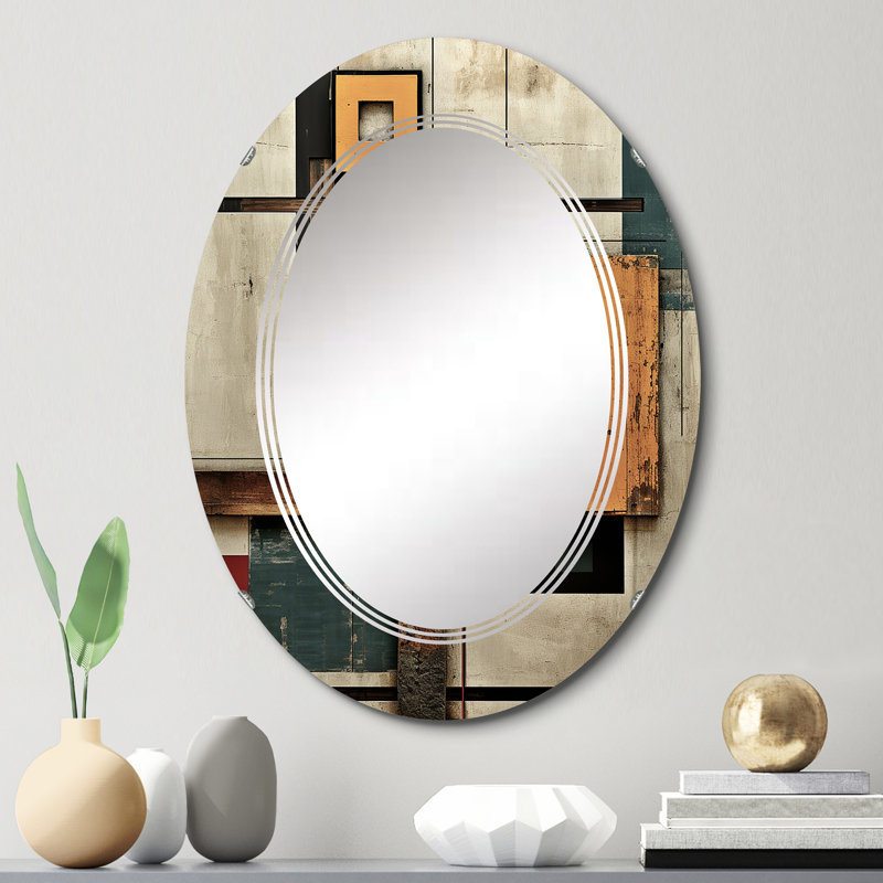 Hayles - Miroir mural moderne ovale, 30 po x 20 po
