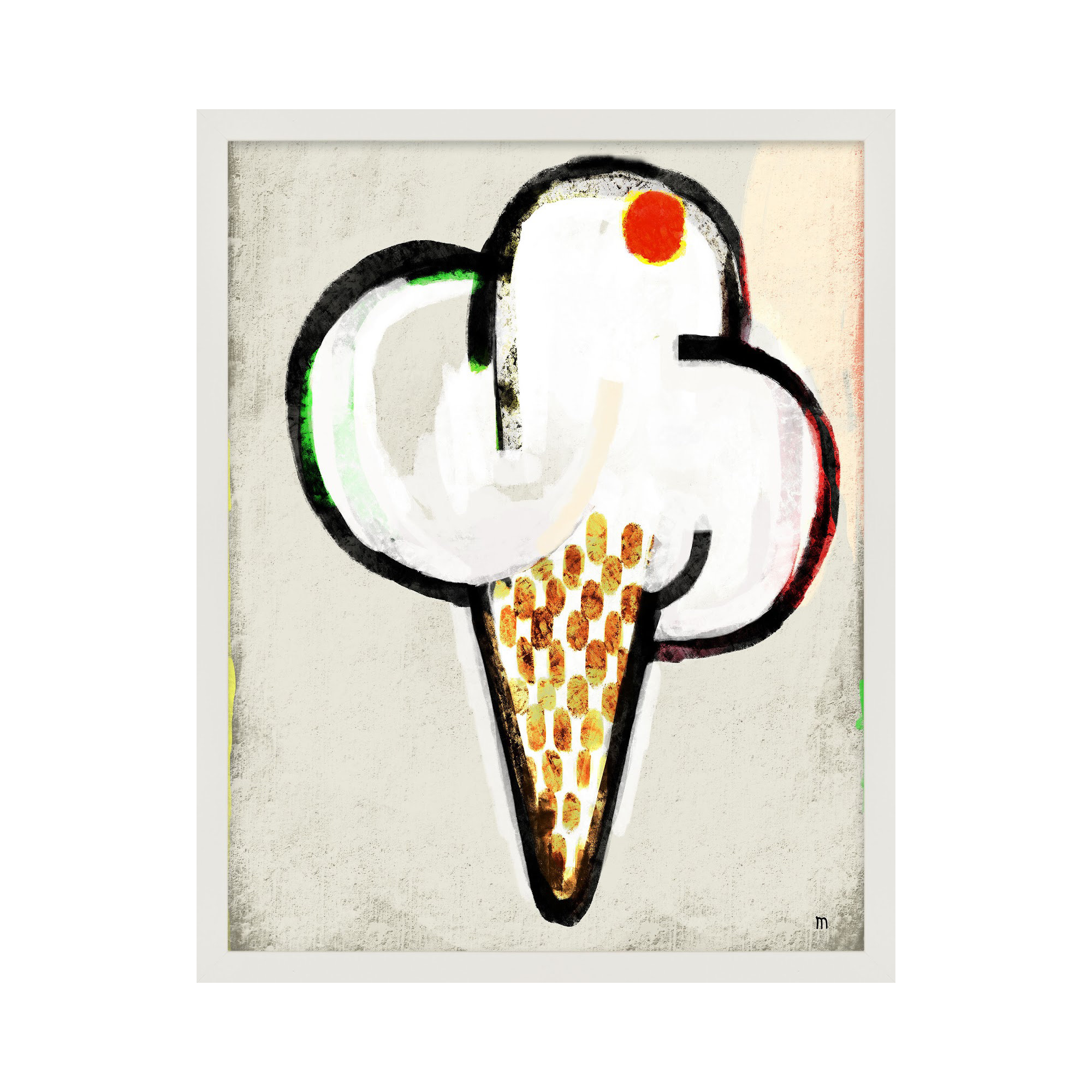 Threat by StudioM, White Framed Paper, 20" H x 16" W x 1.25" D