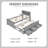 Platform Bed With Storage Headboard, USB,Trundle And 3 Drawers-70807341-70807340
