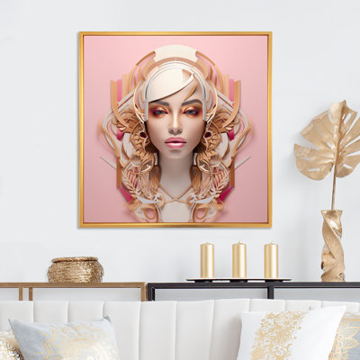 Futuriste modèle glam au pastel exquis sur toile