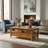 Warm Shaker 48"W Solid Wood Transitional Coffee Table with Storage Drawers and Open Shelf-122026447