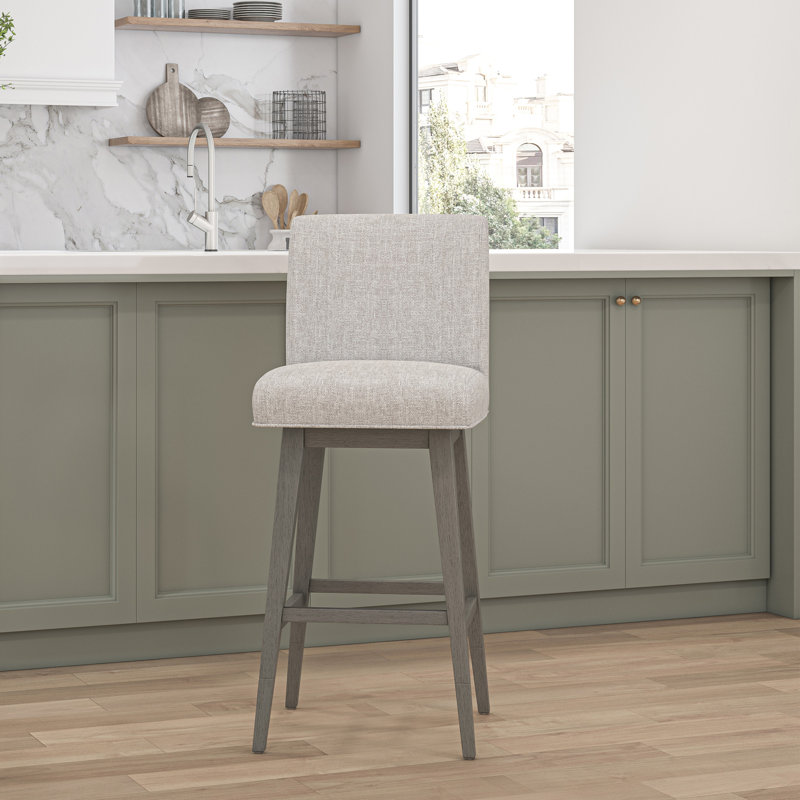 Tabouret pivotant Dorson, Gris délavé, Avoine