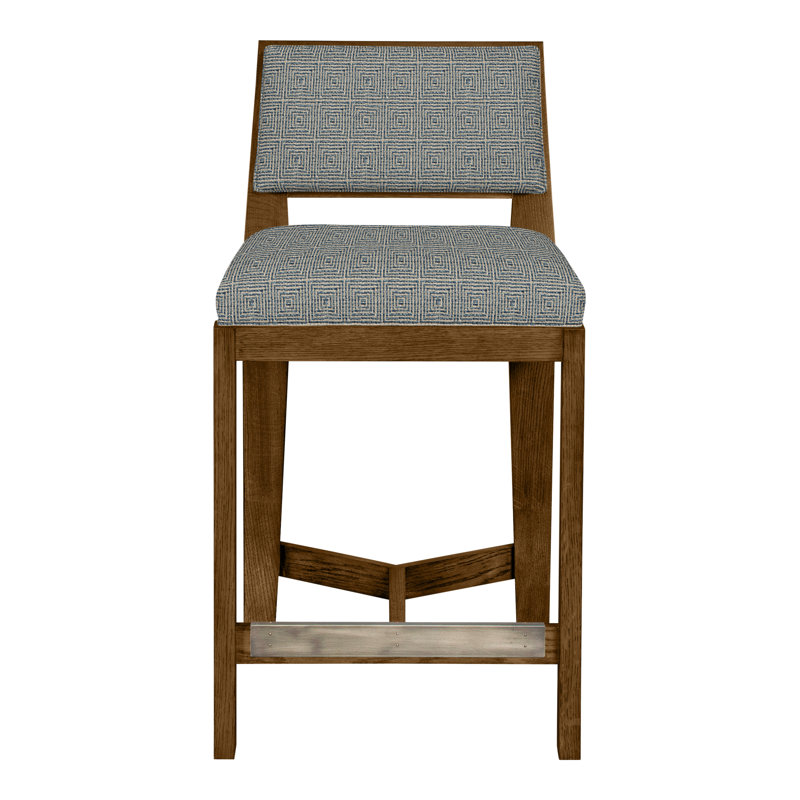 Scoville By Thom Filicia Upholstered Counter Stool with Solid Wood Frame, Wrenn, Carolina Bennett