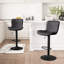 Swivel Upholstered Adjustable Height Counter Stool with Metal Frame-10224158