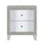 Table de chevet 2 tiroirs Champagne