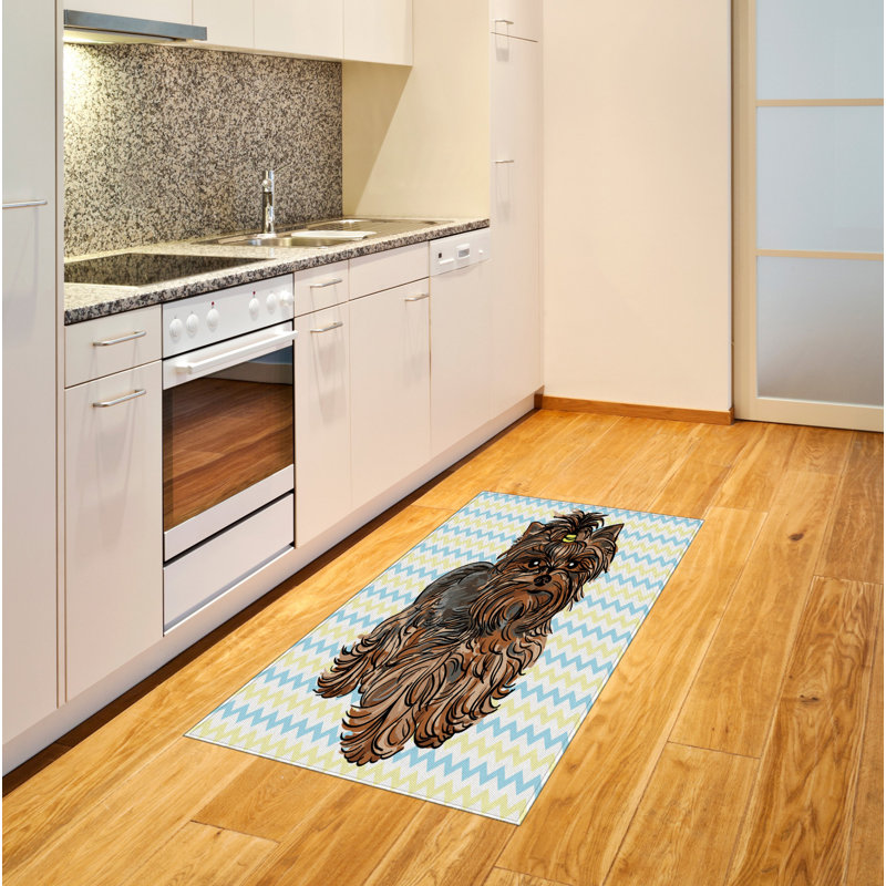 Yorkie High Density Long Fiber Poly Threads Decorative Area Rug Carpet, Rectangle 4' x 5'8"