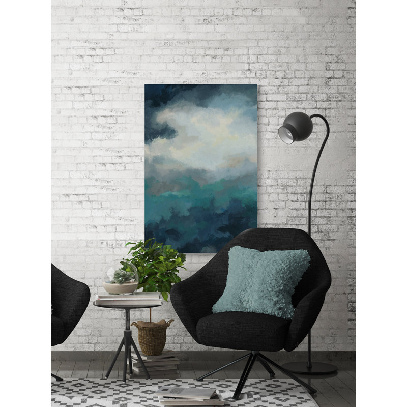 «Dark Forest Clouds» par Parvez Taj - peinture sur toile tendue, H 12 po x l 8 po x P 1,5 po