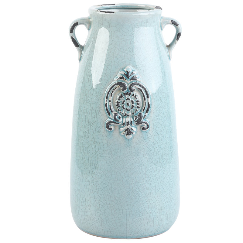 27.9cm Ceramic Table Vase, Blue