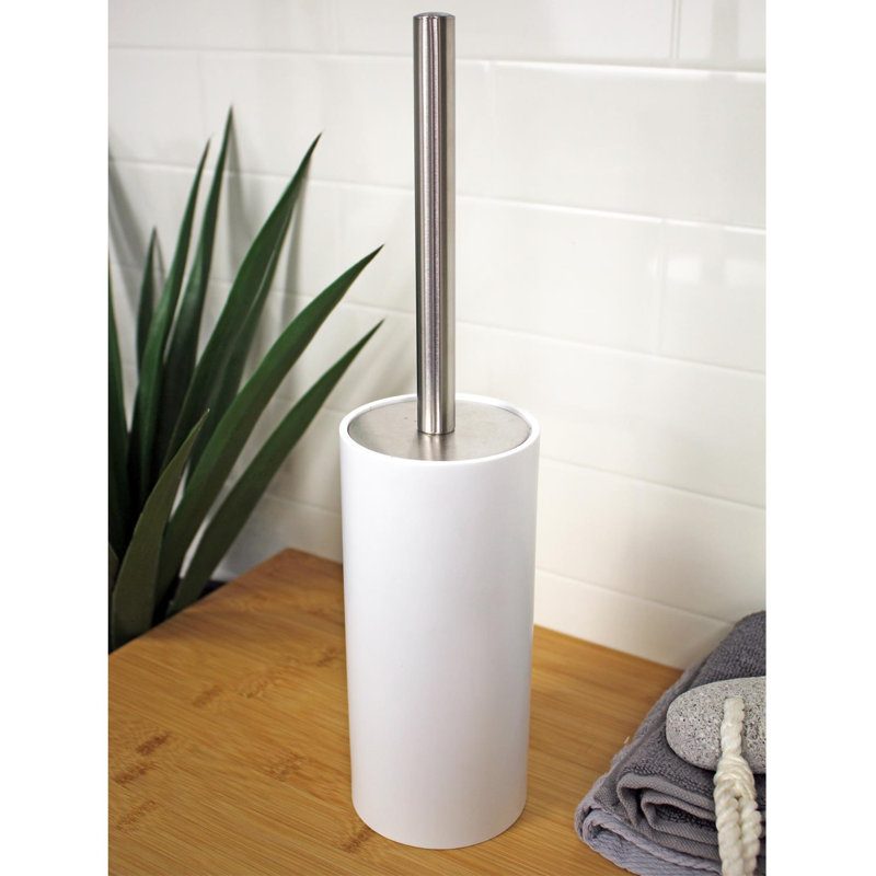 Alto Free-Standing Toilet Brush and Holder, White