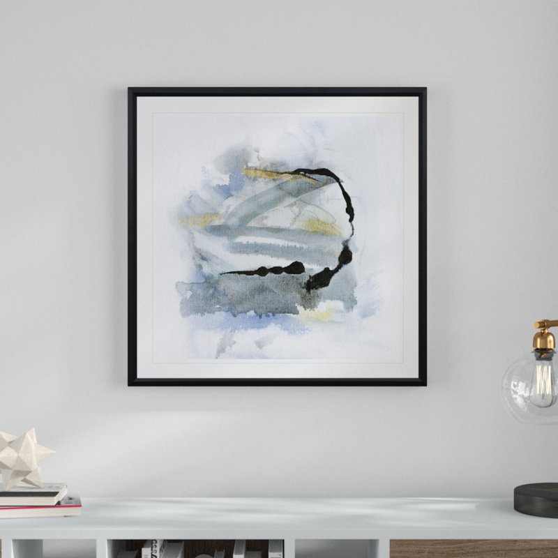 «Cool Water I», reproduction d'impression encadrée, H 30 po x l 30 po x 1,5 po, Encadré dans du plastique noir