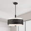Lustre tambour 4 lumières à abat-jour Bevil