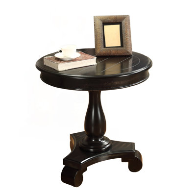 Traditional Round Pedestal Side Table