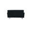 Causeuse convertible en tissu noir 61 po avec coussins