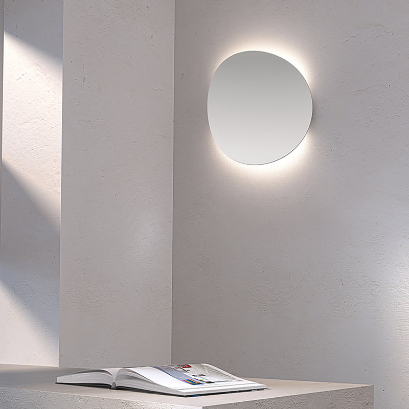 Applique murale encastrée à intensité variable à 2 lumières DEL Malibu Discs ™, Blanc satiné, H 14 po x l 14 po x P 3 po