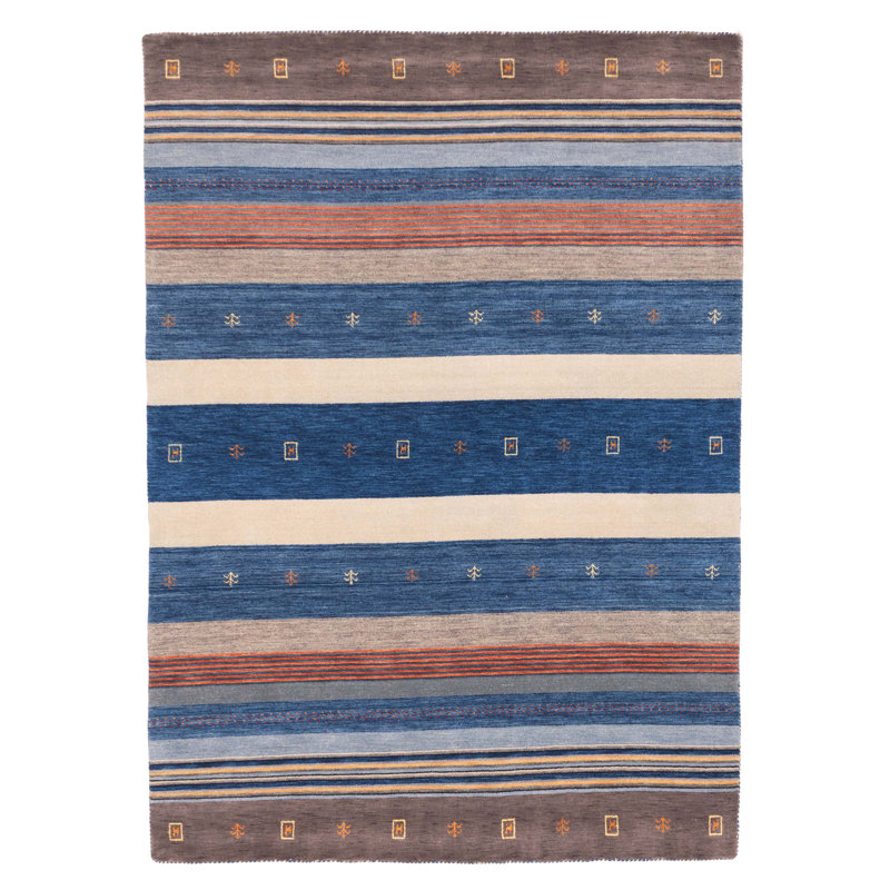 Kashkuli Gabbeh Blue Rug 6'10" x 9'9"