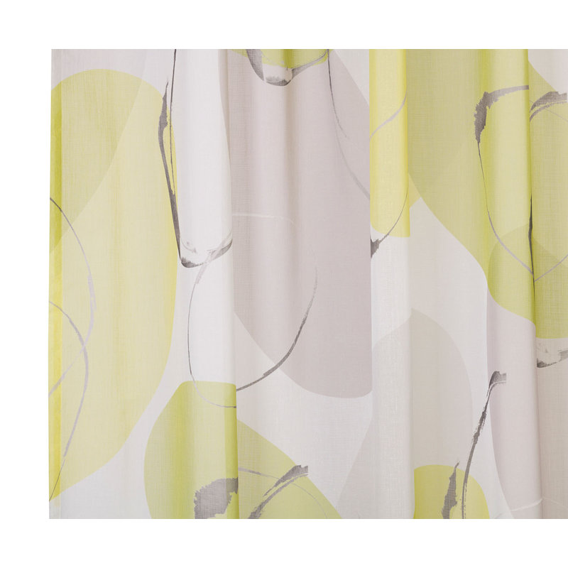Amanvir Semi Sheer Curtain, Green