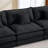 Modular Sectional Sofa, 102 Inch L Shaped Couch Set For Living Room, 3-Seater Comfy Cloud Couches With Movable Ottoman, DIY Combination, Chenille, Black-1826750974