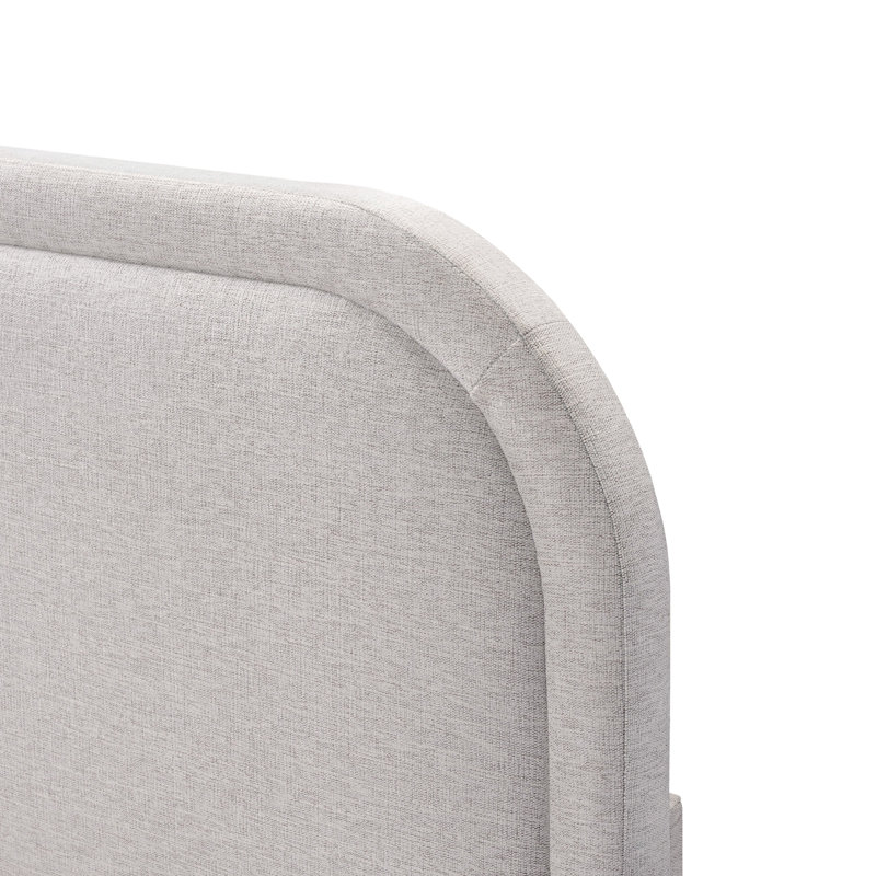 Cloudhaven Rounded Upholstered Bed Frame With Headboard