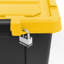 IRIS 20 Qt./5 Gal. Sac de rangement robuste et empilable noir avec couvercle jaune