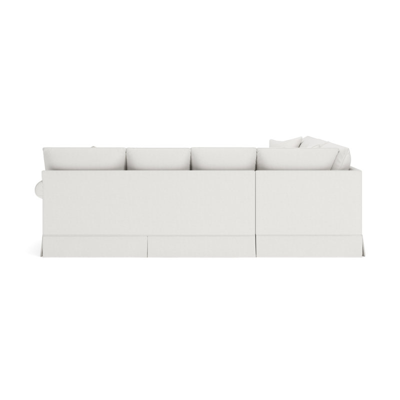 Friedman 115" W 2-Piece Upholstered Sectional with Foam and Down Blend Cushions, Left Hand Facing, Macarena Beige