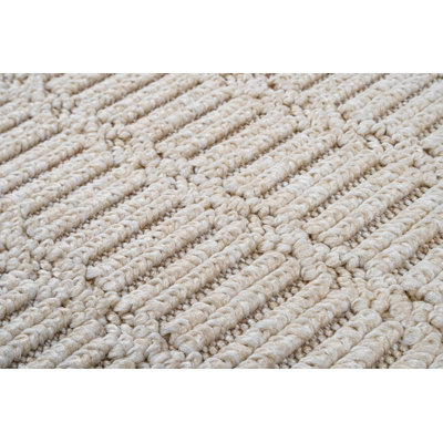 Tapis rayé en jute crèmeépalaisépalais