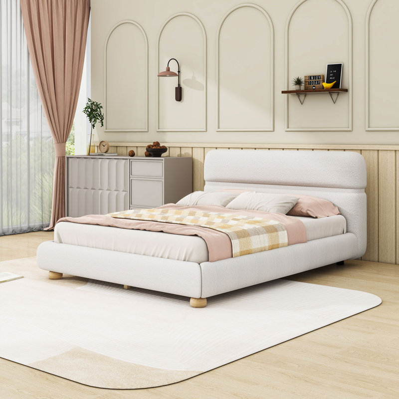 Queen Size Upholstered Bed with Headboard