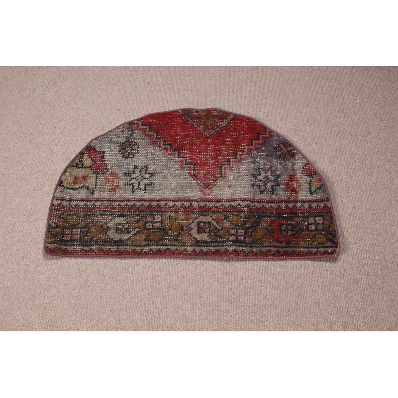 Petit tapis de chambre de bébé rétro vintage gris Anatolian gris idéal pour la décoration de chambre à coucher