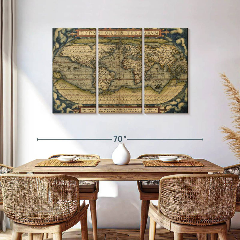 Aliaz Antique Map, 36" H x 57" W