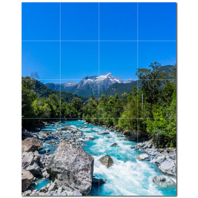 River Photo 8'' x 8'' Satin Ceramic Decorative Mural