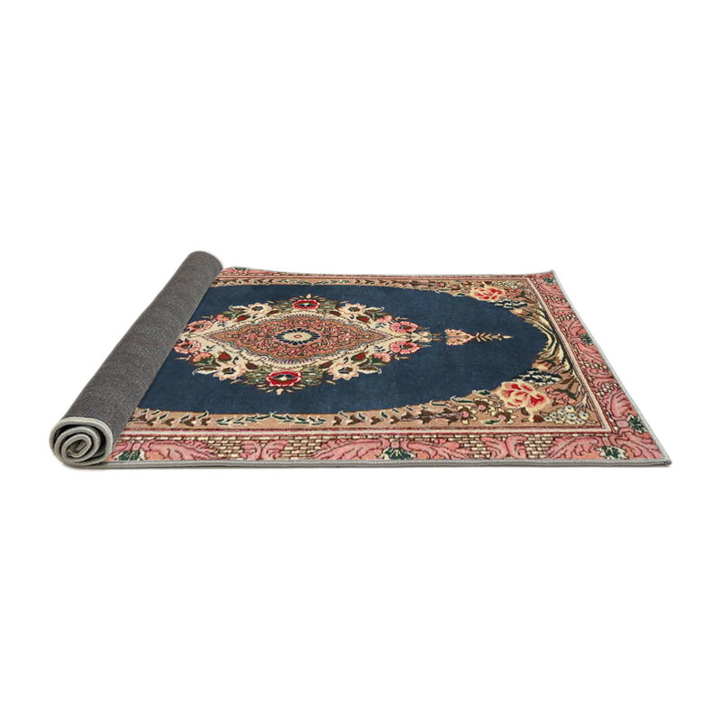 Tapis oriental bleu / brun, Rond 6 pi