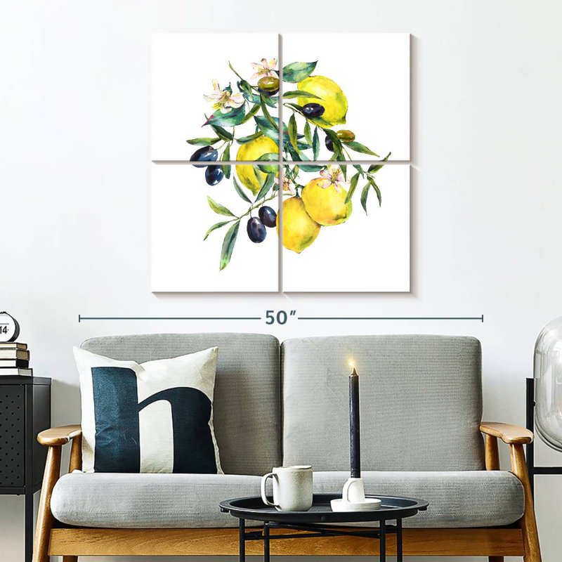 Yarlin Summer Olives And Lemons, 32" H x 32" W