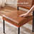 Modern Dining Chairs Set of 4, Kitchen Chairs with Thick Cushions and Adjustable Foot Pads, Upholstered Faux Leather Dining Room Chairs with Sturdy Metal Legs,Brown-823639161-825037205