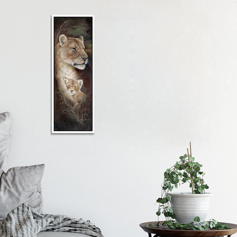 Proud Mother by Ruane Manning - Panoramic Gallery-Wrapped Canvas Giclée on Canvas, White Floater Framed